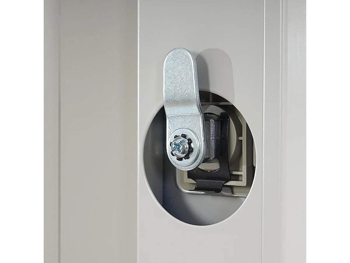 Casier armoire à vêtements métal grise 56 x 9 x 186 cm 04_0006202