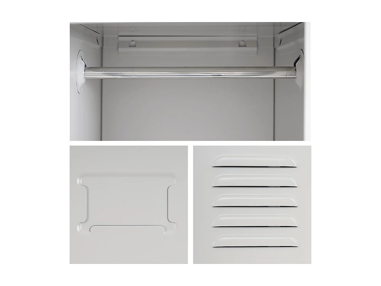 Casier armoire à vêtements métal grise 56 x 9 x 186 cm 04_0006202