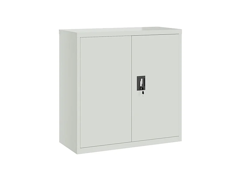 Meuble de bureau armoire grise 90 x 40 x 90 cm DEC024458