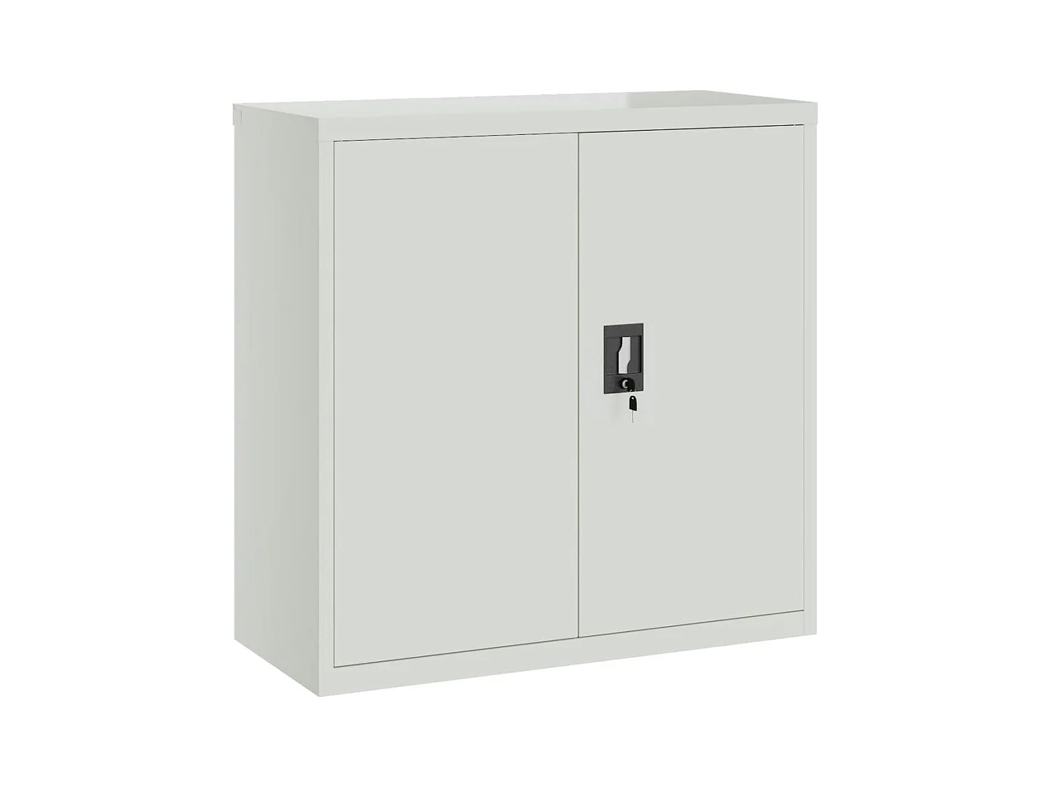 Meuble de bureau armoire grise 90 x 40 x 90 cm DEC024458