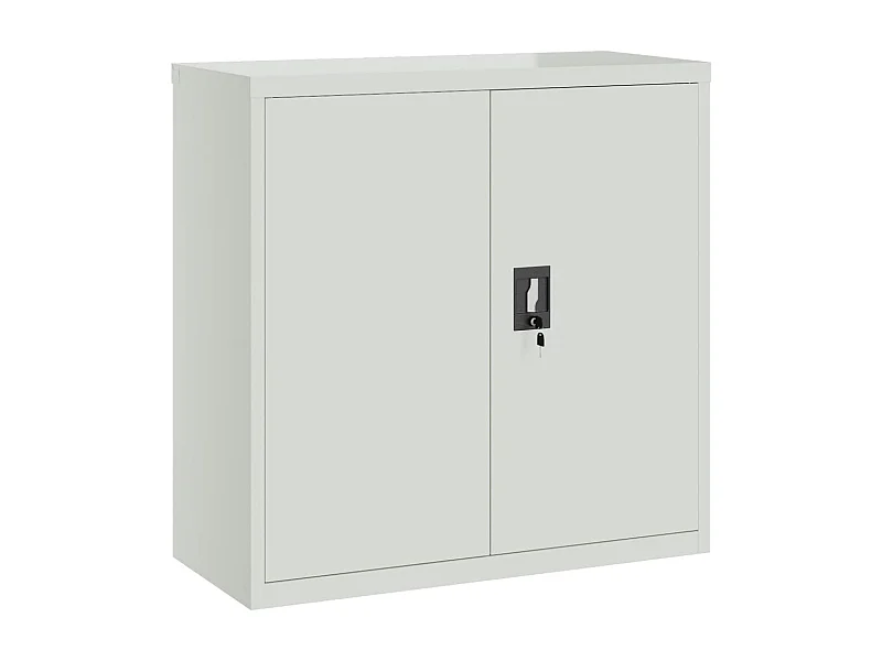 Meuble de bureau armoire grise 90 x 40 x 90 cm DEC024458