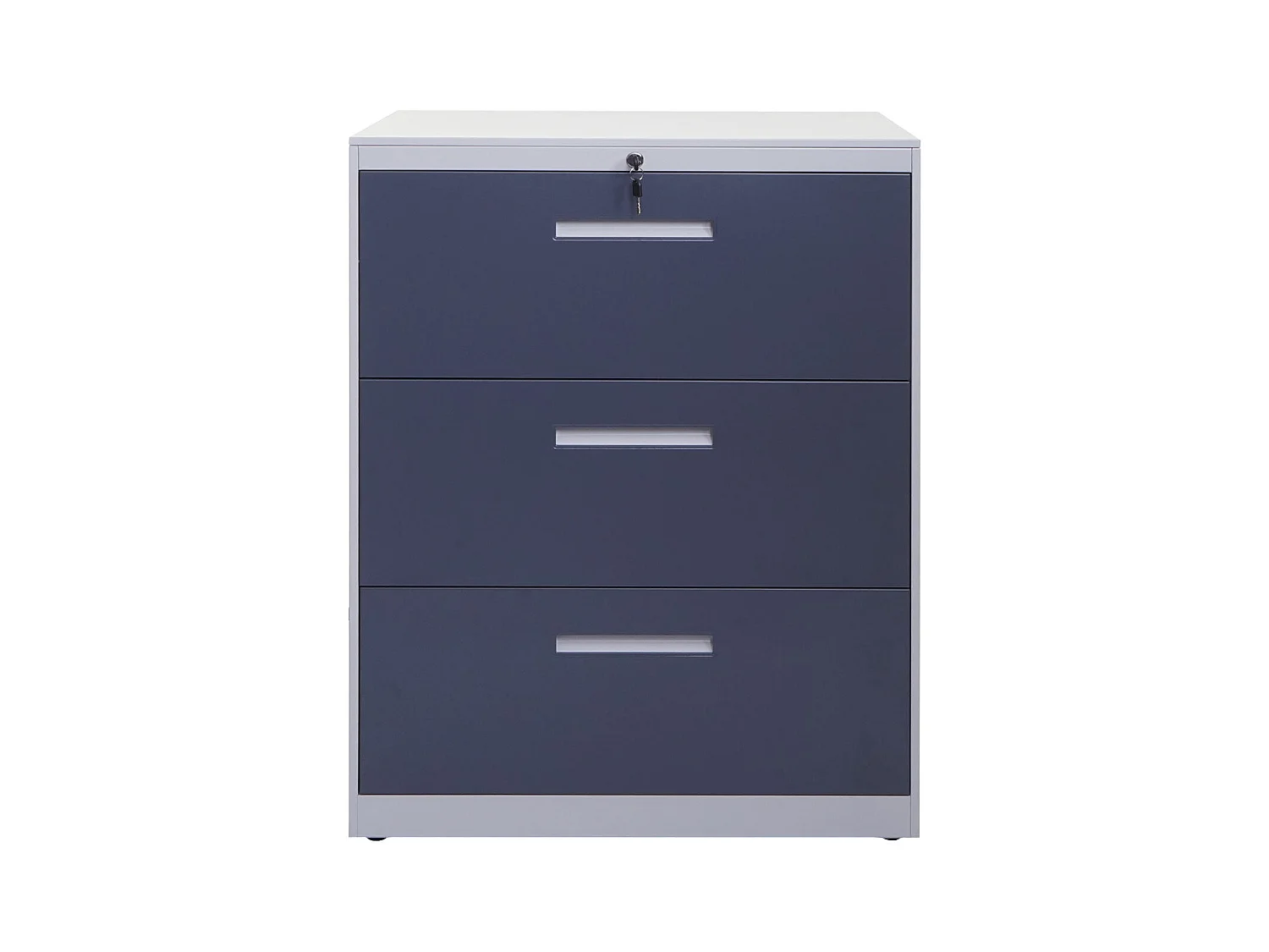 Armoire meuble de bureau grise 76 x 46 x 103 cm 04_0006415