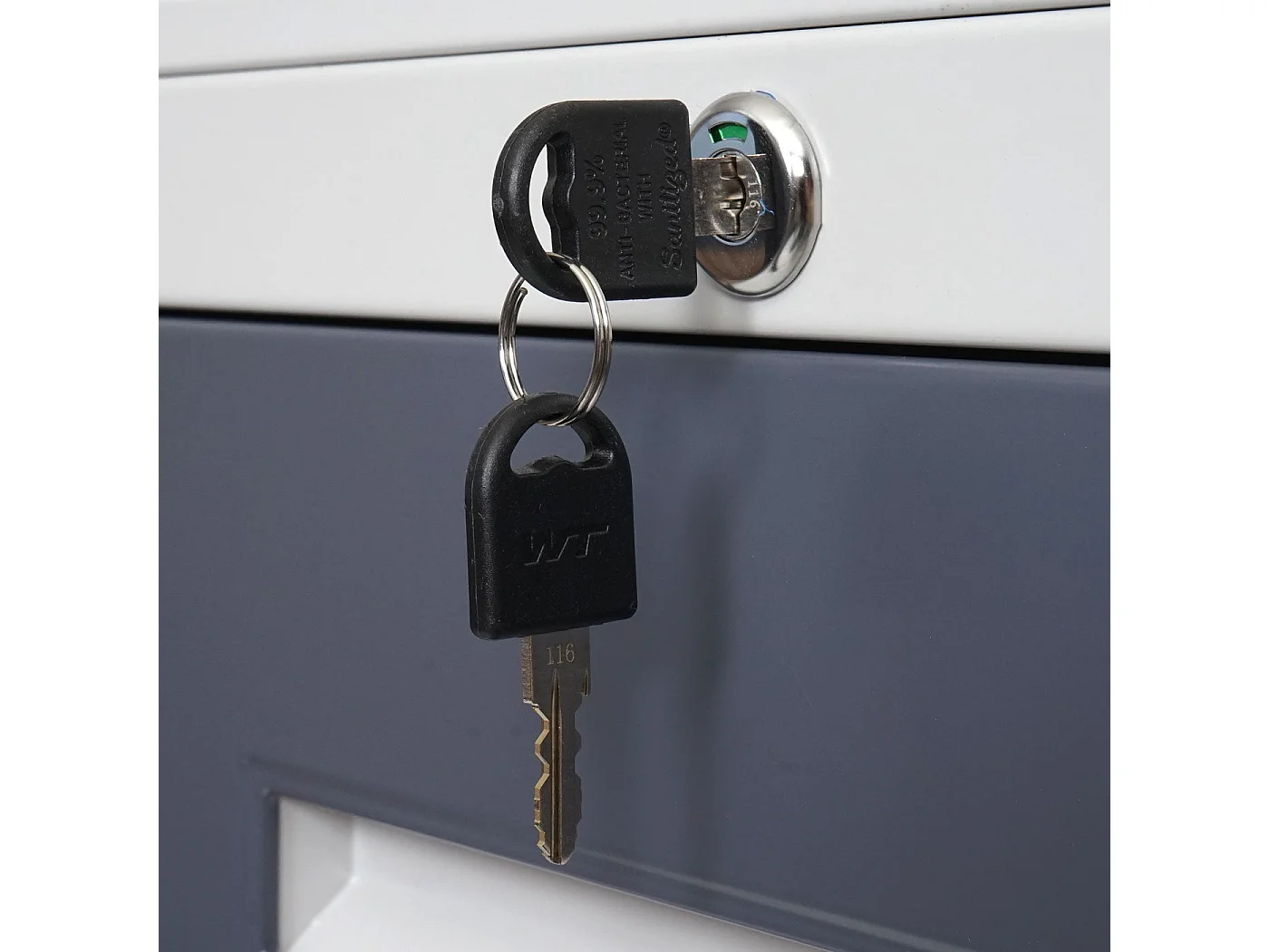 Armoire meuble de bureau grise 76 x 46 x 103 cm 04_0006415