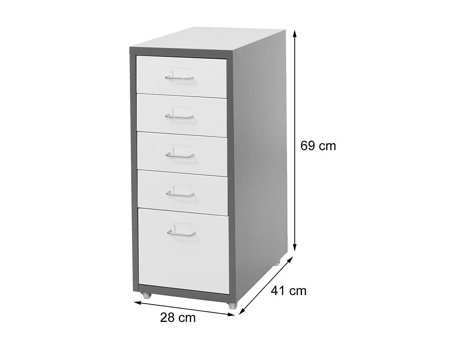 Caisson à tiroirs meuble blanche 28 x 41 x 69 cm 04_0004353