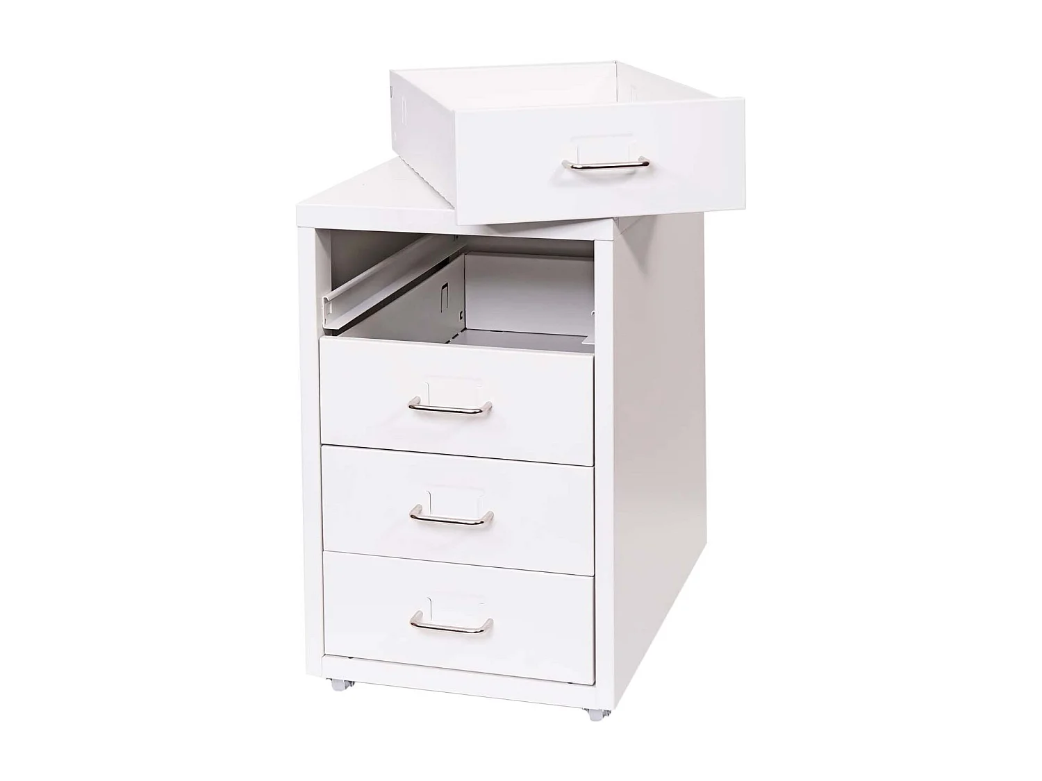 Caisson à tiroirs armoire blanche 46 x 7 x 62 cm 04_0008261