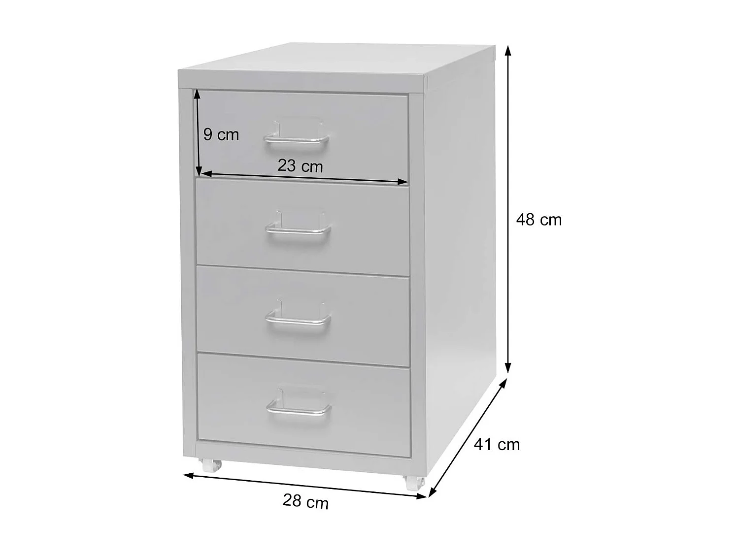 Caisson à tiroirs armoire blanche 46 x 7 x 62 cm 04_0008261