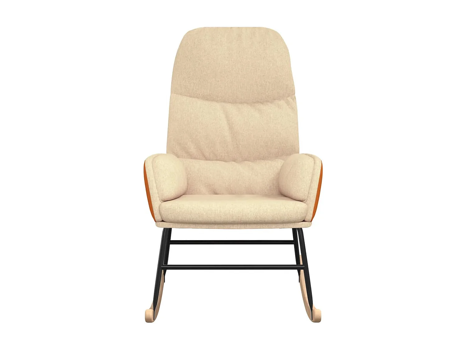 Fauteuil à bascule relax tissu crème 70 x 79 x 105 cm DEC028888
