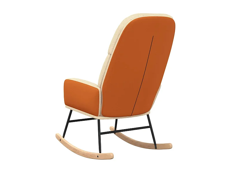 Fauteuil à bascule relax tissu crème 70 x 79 x 105 cm DEC028888