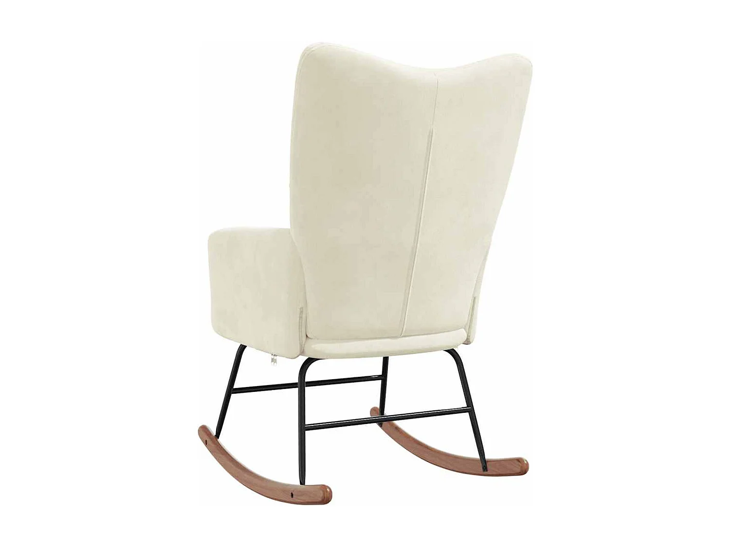Fauteuil à bascule rembourré crème 61 x 78 x 98 cm DEC028892