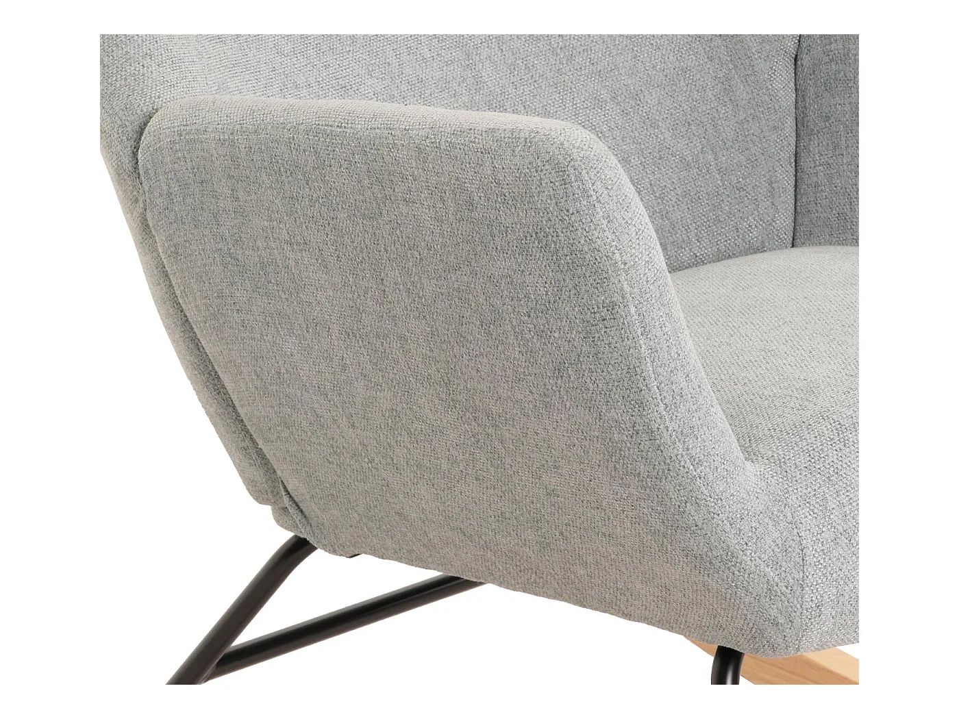 Fauteuil à bascule chaise métal marron 70 x 33 x 73 cm 04_0006907