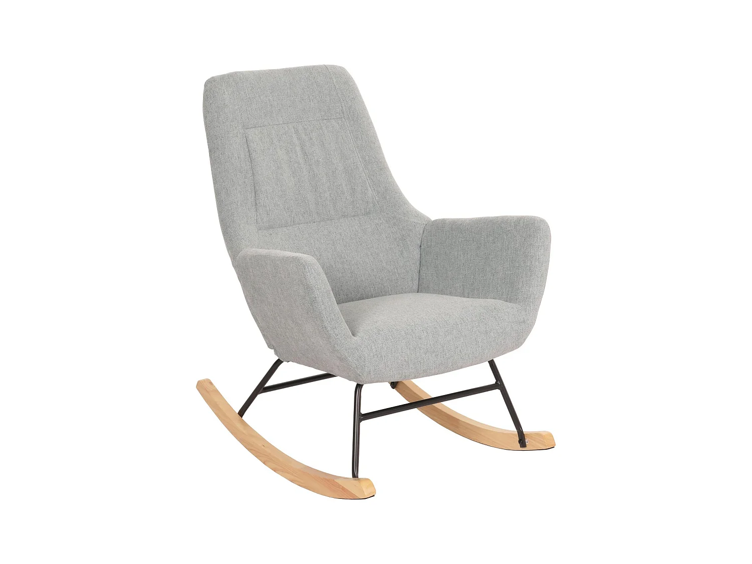 Fauteuil à bascule chaise métal marron 70 x 33 x 73 cm 04_0006907