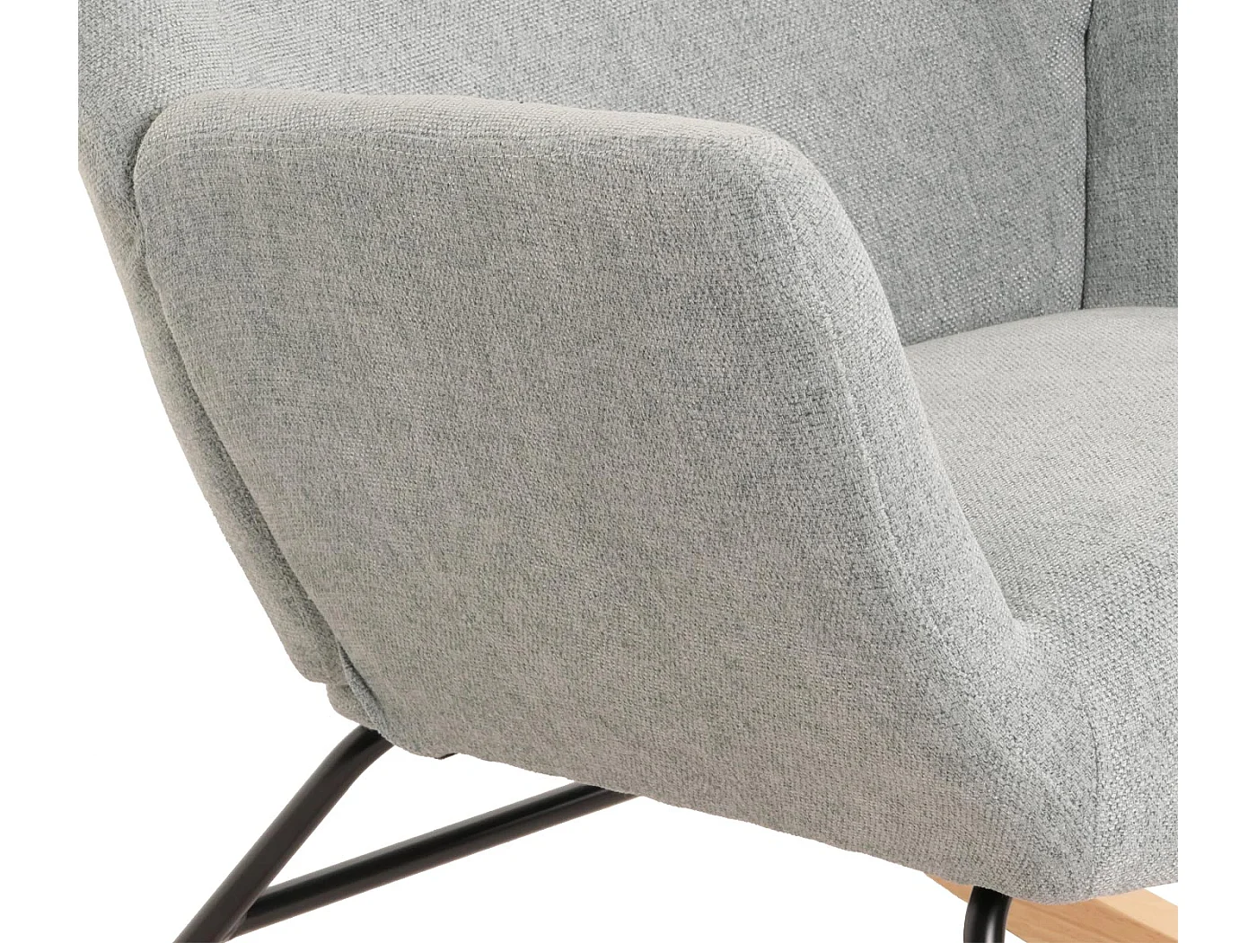 Fauteuil à bascule chaise métal marron 70 x 33 x 73 cm 04_0006907