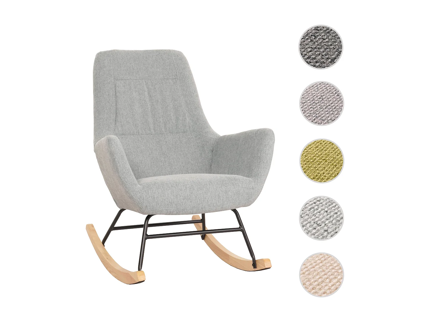 Fauteuil à bascule chaise métal marron 70 x 33 x 73 cm 04_0006907