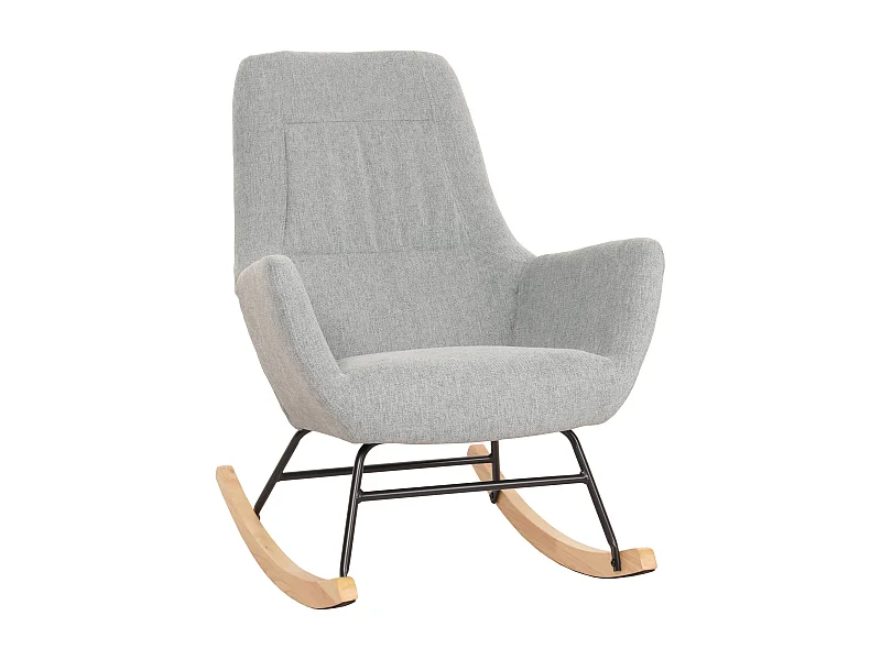 Fauteuil à bascule chaise métal marron 70 x 33 x 73 cm 04_0006907