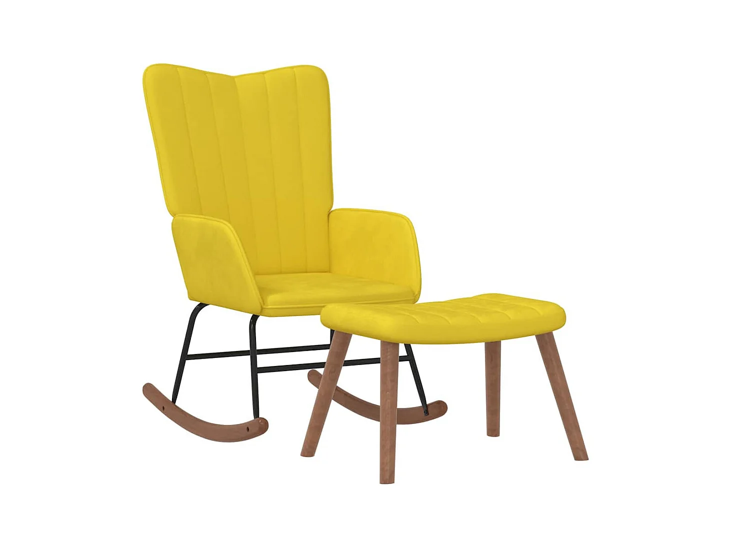 Fauteuil à bascule relax jaune 61 x 78 x 98 cm DEC028814