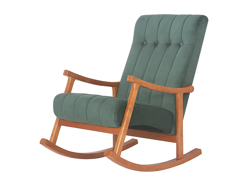 Fauteuil à bascule en bois marron 62 x 92 x 98 cm FAB10085