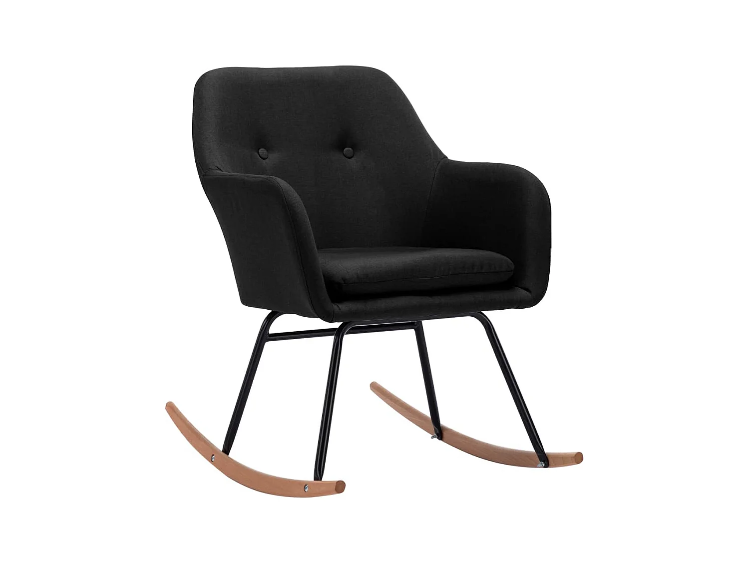 Fauteuil à bascule d'allaitement tissu noire 60 x 71 x 79 cm DEC029055