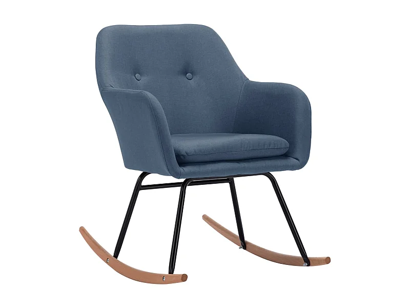 Fauteuil à bascule d'allaitement tissu bleue 60 x 71 x 79 cm DEC028898