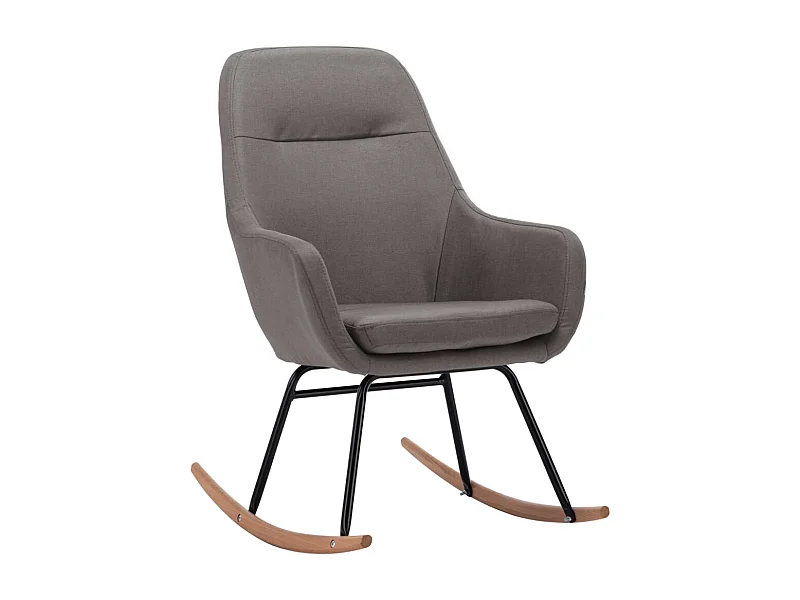 Fauteuil à bascule d'allaitement tissu grise 61 x 80.5 x 89 cm DEC028952