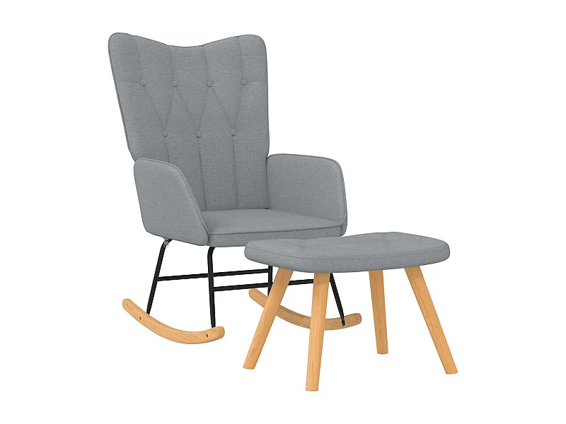 Fauteuil à bascule d'allaitement tissu grise 61 x 78 x 98 cm DEC028872