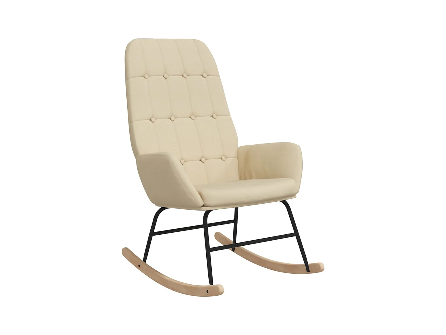 Fauteuil à bascule d'allaitement tissu crème 70 x 79 x 101 cm DEC028911