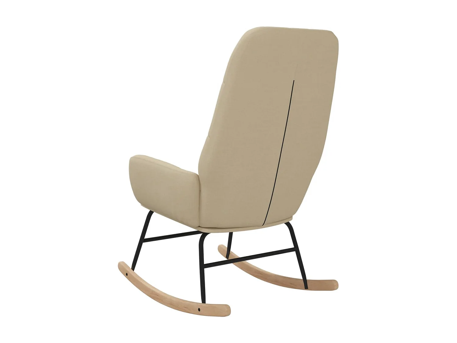 Fauteuil à bascule d'allaitement tissu crème 70 x 79 x 101 cm DEC028911