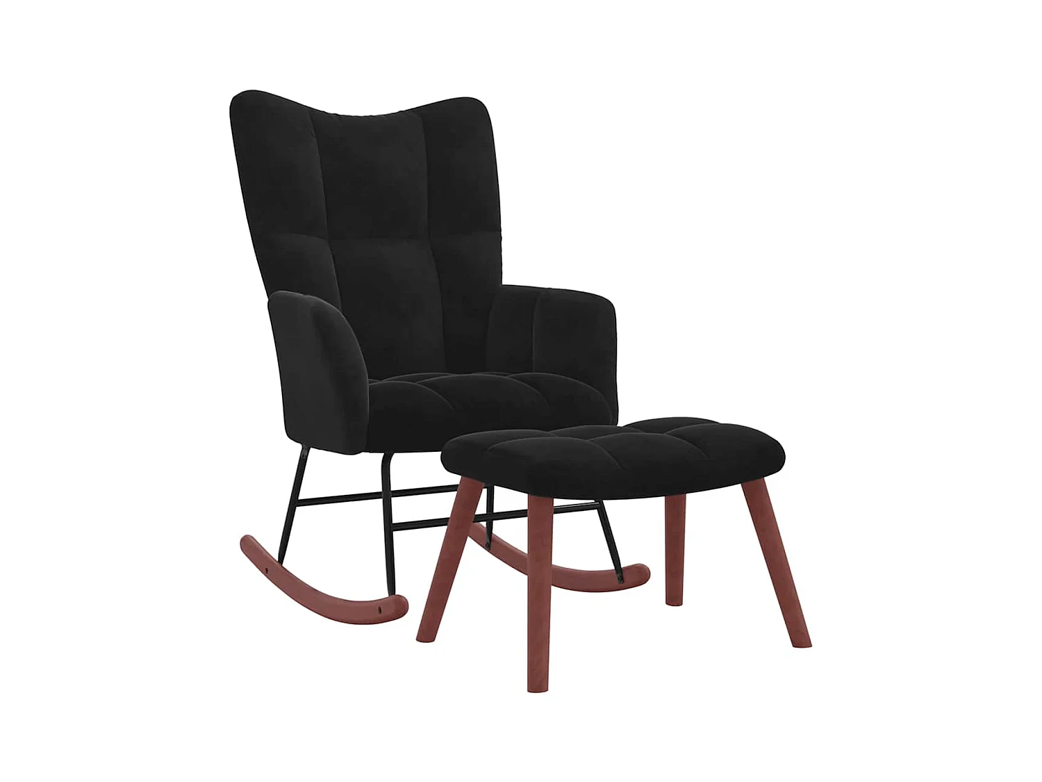 Fauteuil à bascule d'allaitement noire 61 x 78 x 98 cm DEC028834