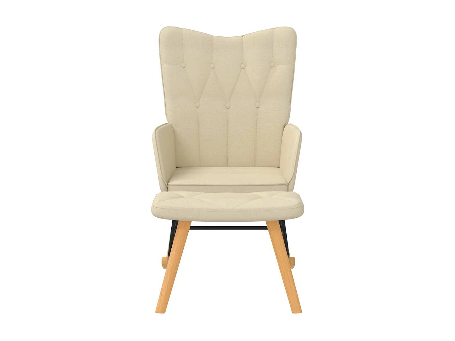 Fauteuil à bascule d'allaitement tissu crème 61 x 78 x 98 cm DEC028778