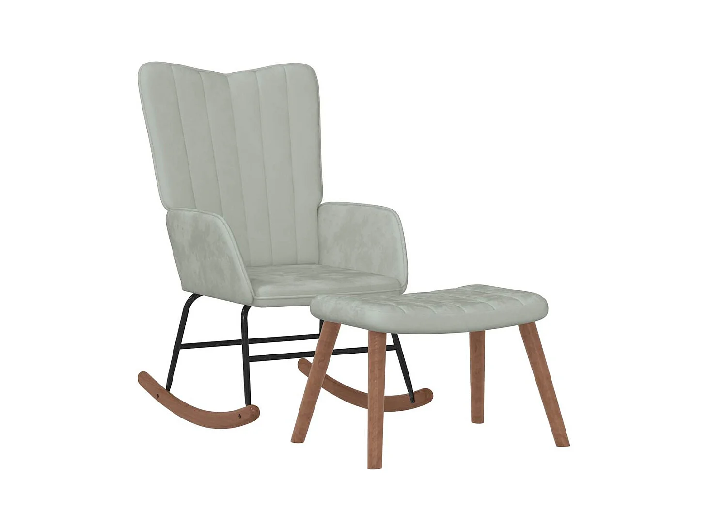 Fauteuil à bascule d'allaitement grise 61 x 78 x 98 cm DEC028789