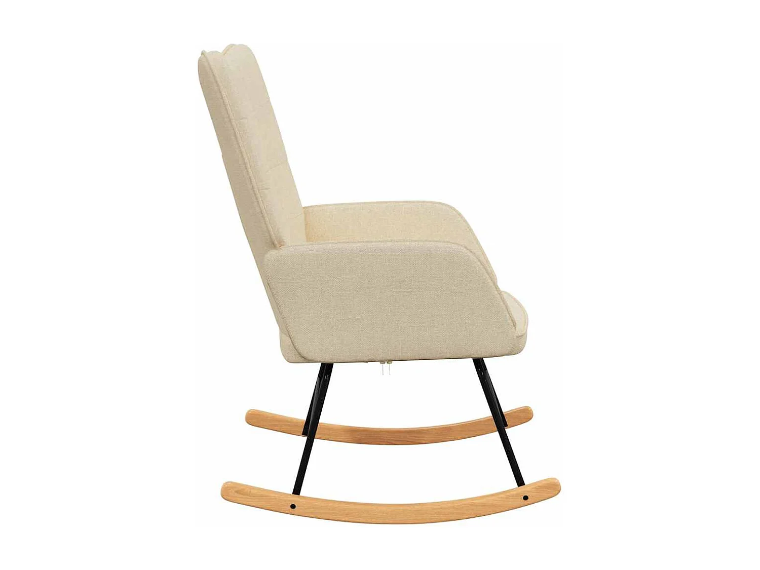 Fauteuil à bascule d'allaitement tissu crème 61 x 78 x 98 cm DEC028913