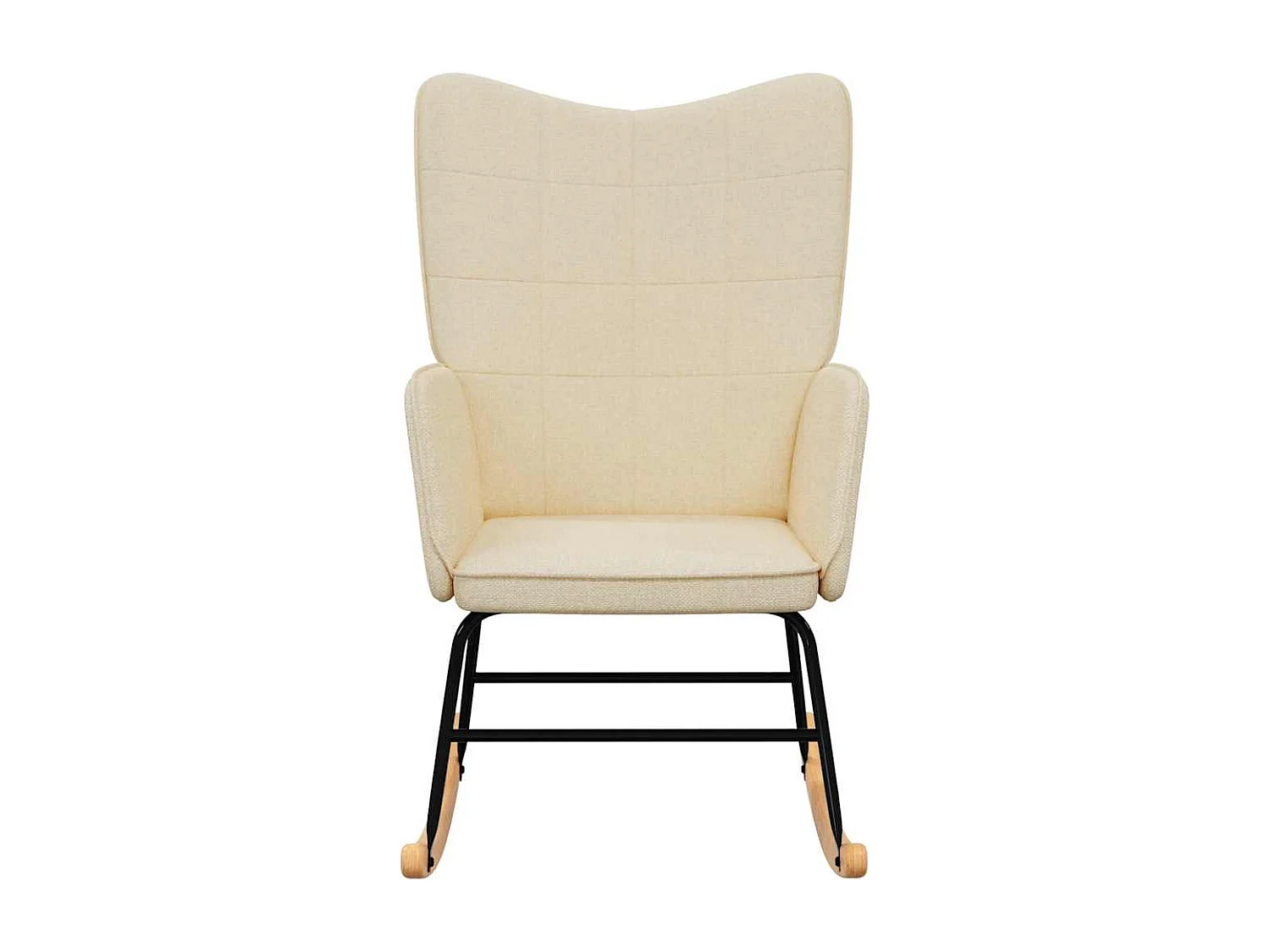 Fauteuil à bascule d'allaitement tissu crème 61 x 78 x 98 cm DEC028913