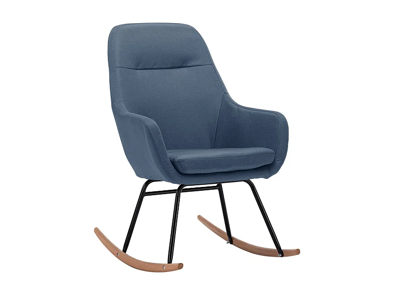 Fauteuil à bascule d'allaitement tissu bleue 61 x 80.5 x 89 cm DEC028897