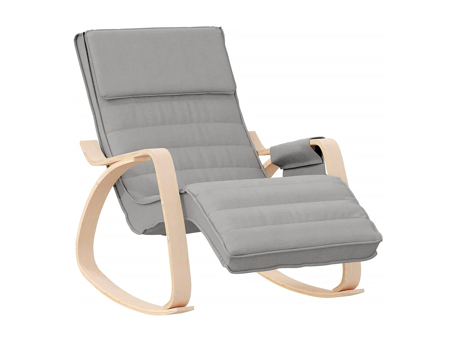 Fauteuil relax TV rembourré tissu grise 67 x 80 x 88 cm DEC028955