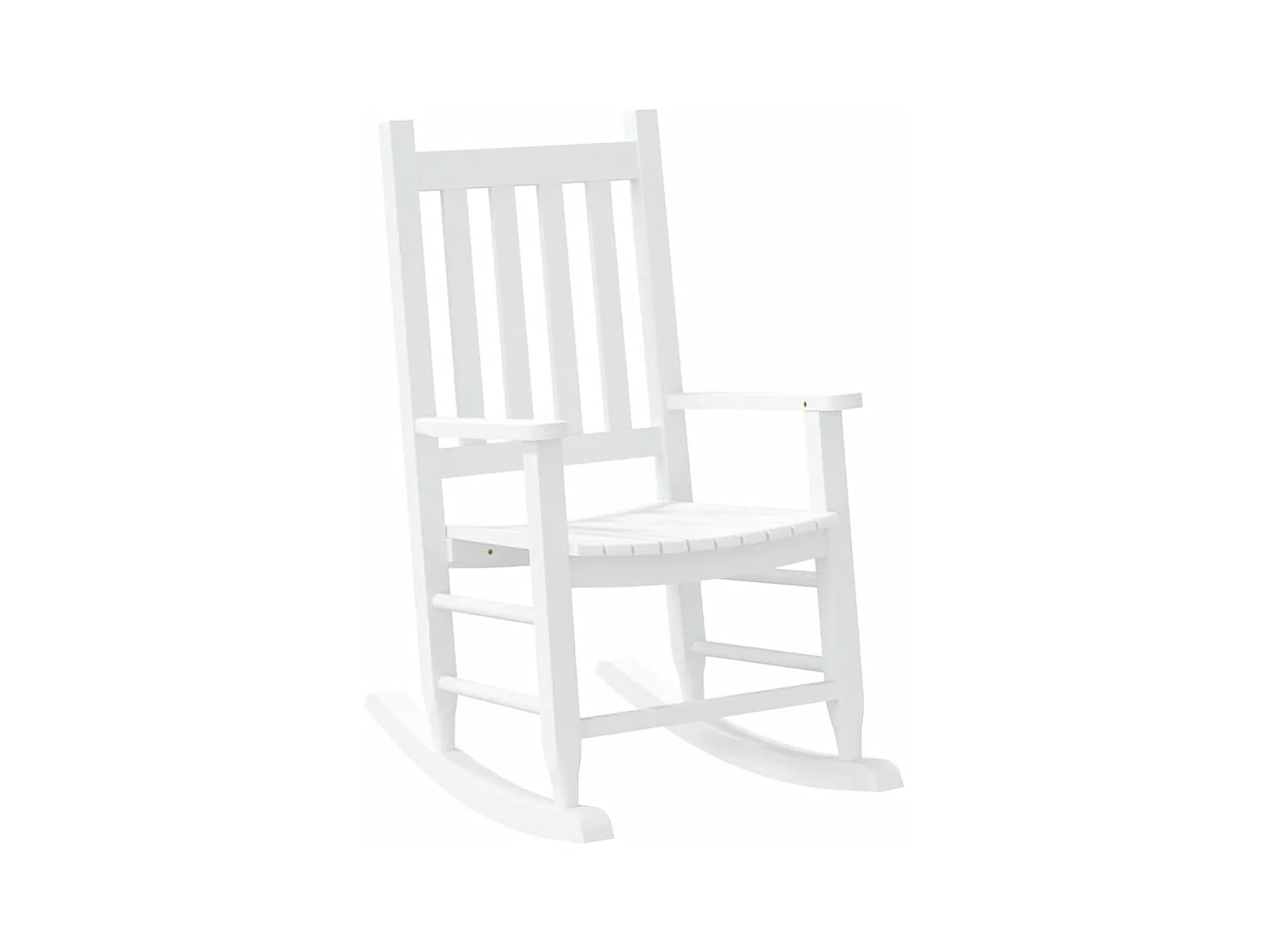 Chaise à bascule pour bois blanche 49 x 66.5 x 85.5 cm DEC028928