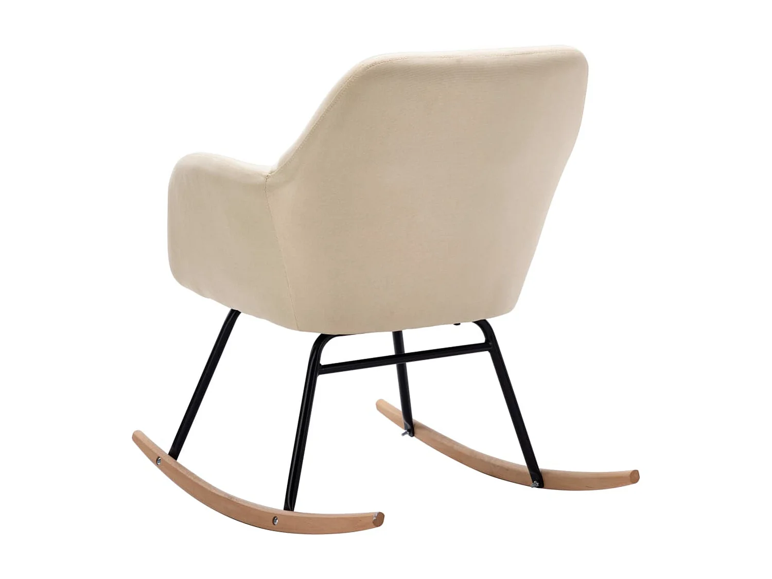 Fauteuil à bascule d'allaitement tissu crème 60 x 71 x 79 cm DEC028912