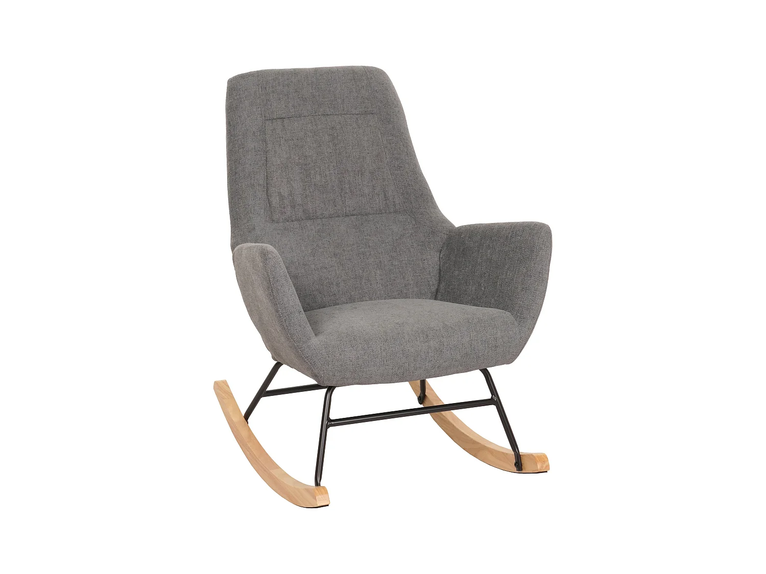 Fauteuil à bascule chaise métal marron 70 x 34 x 73 cm 04_0006906