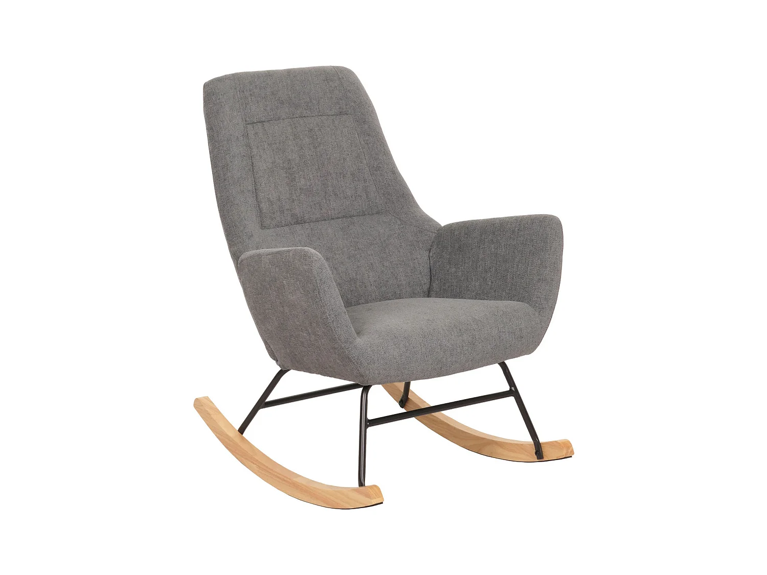 Fauteuil à bascule chaise métal marron 70 x 34 x 73 cm 04_0006906