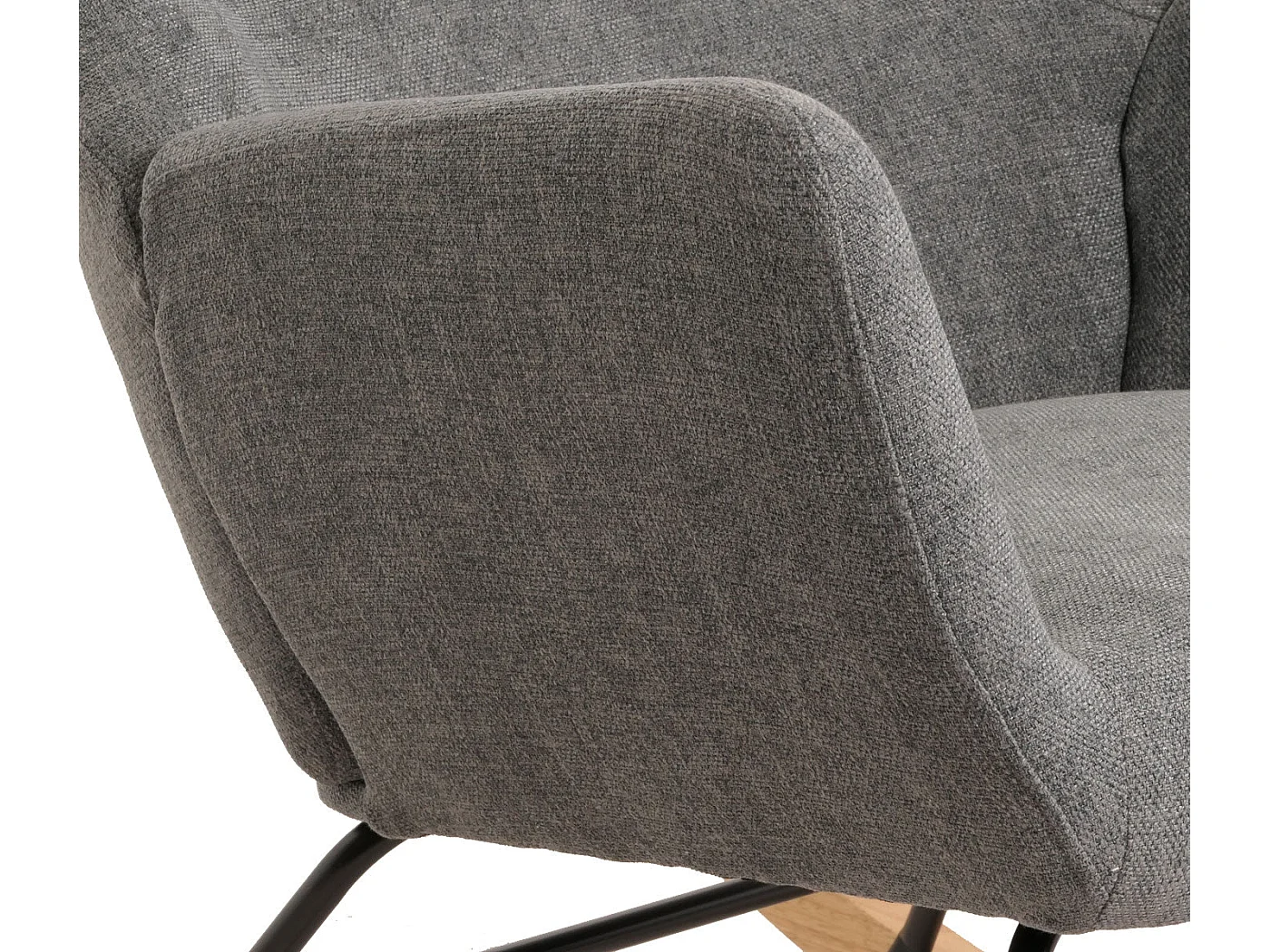 Fauteuil à bascule chaise métal marron 70 x 34 x 73 cm 04_0006906