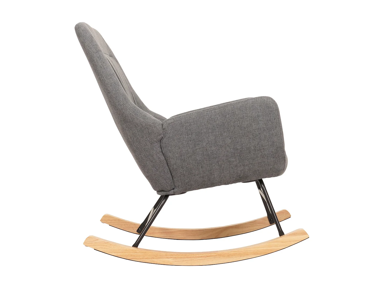 Fauteuil à bascule chaise métal marron 70 x 34 x 73 cm 04_0006906