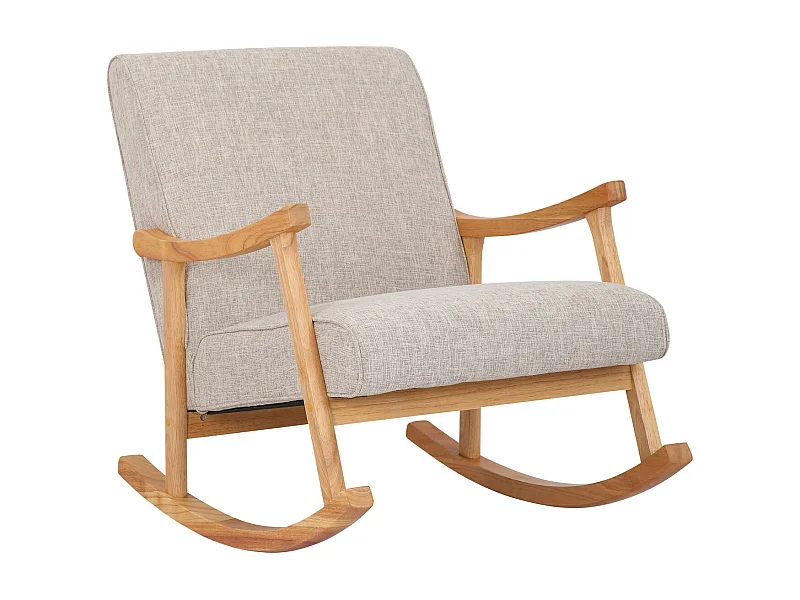 Fauteuil à bascule en bois marron 67 x 92 x 82 cm FAB10086