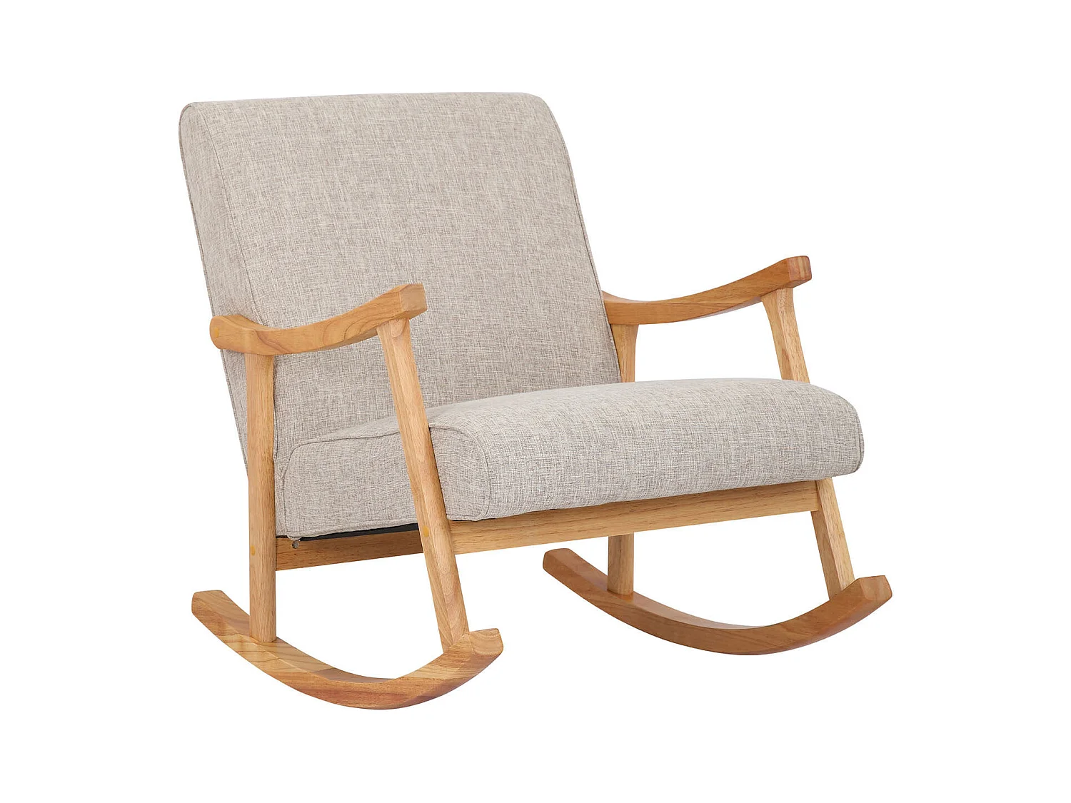 Fauteuil à bascule en bois marron 67 x 92 x 82 cm FAB10086