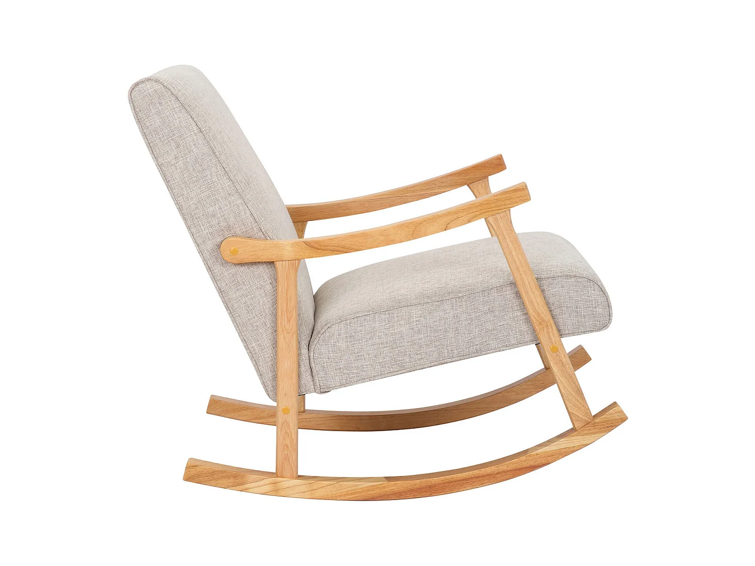 Fauteuil à bascule en bois marron 67 x 92 x 82 cm FAB10086