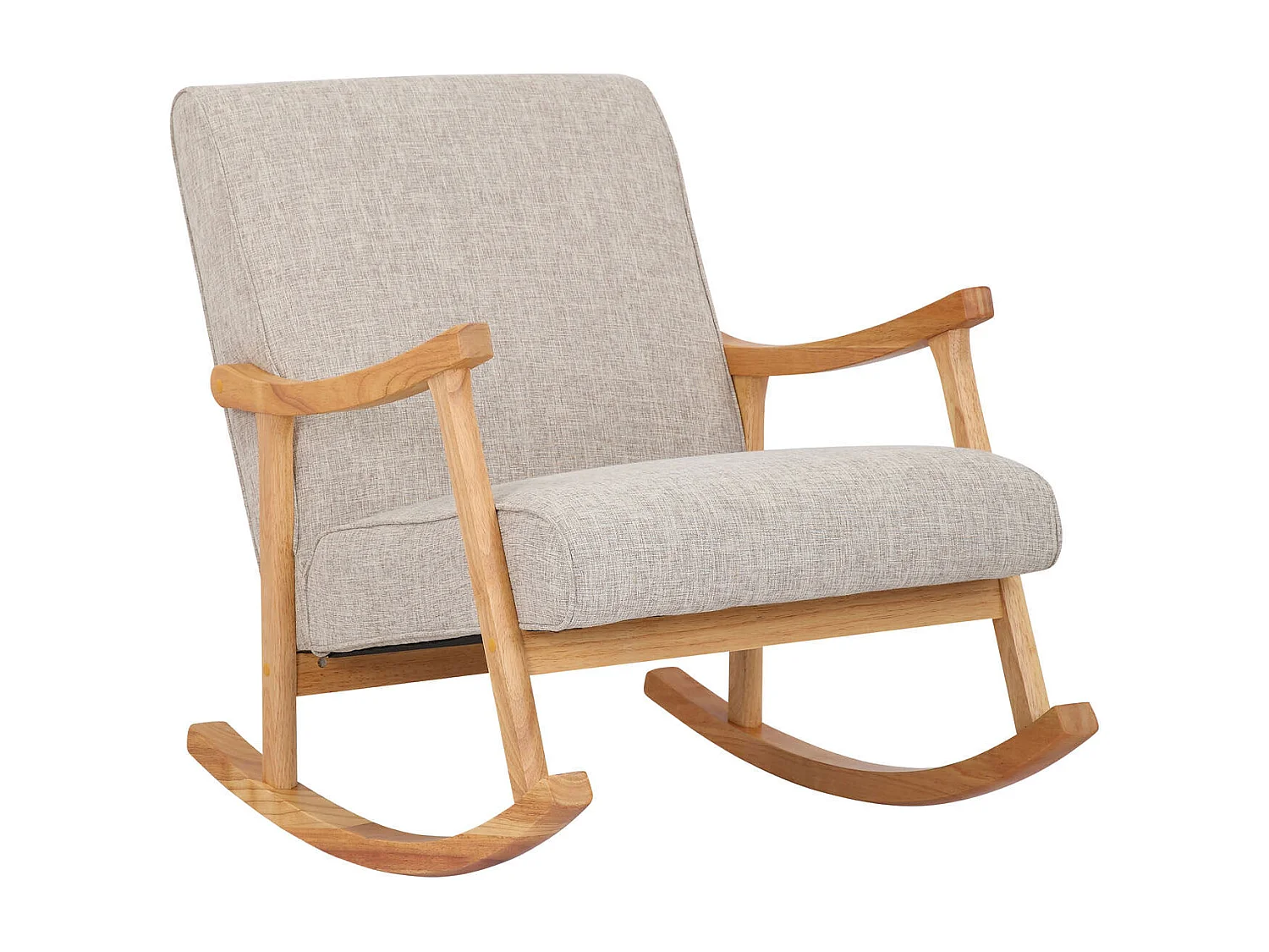 Fauteuil à bascule en bois marron 67 x 92 x 82 cm FAB10086