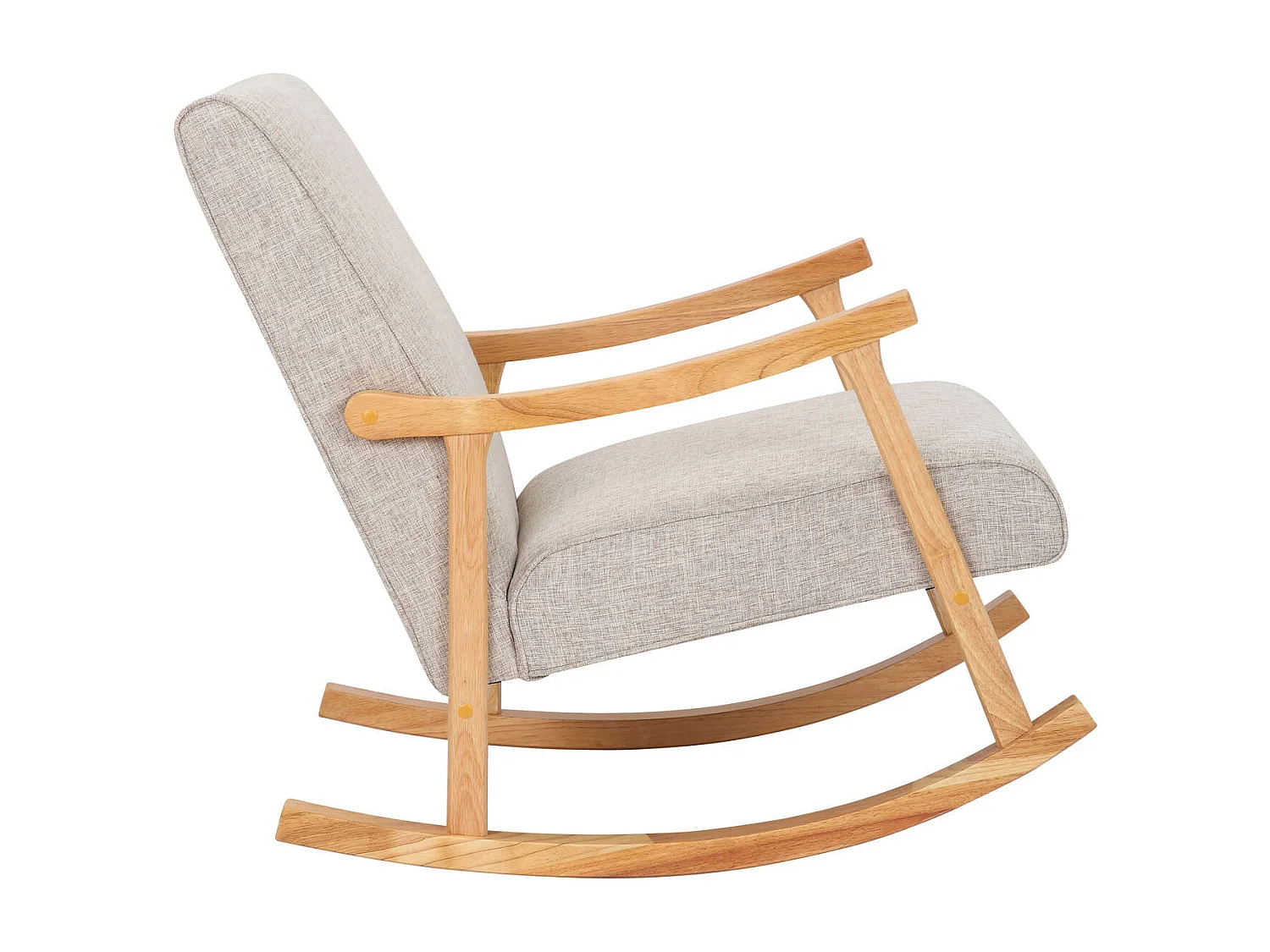 Fauteuil à bascule en bois marron 67 x 92 x 82 cm FAB10086