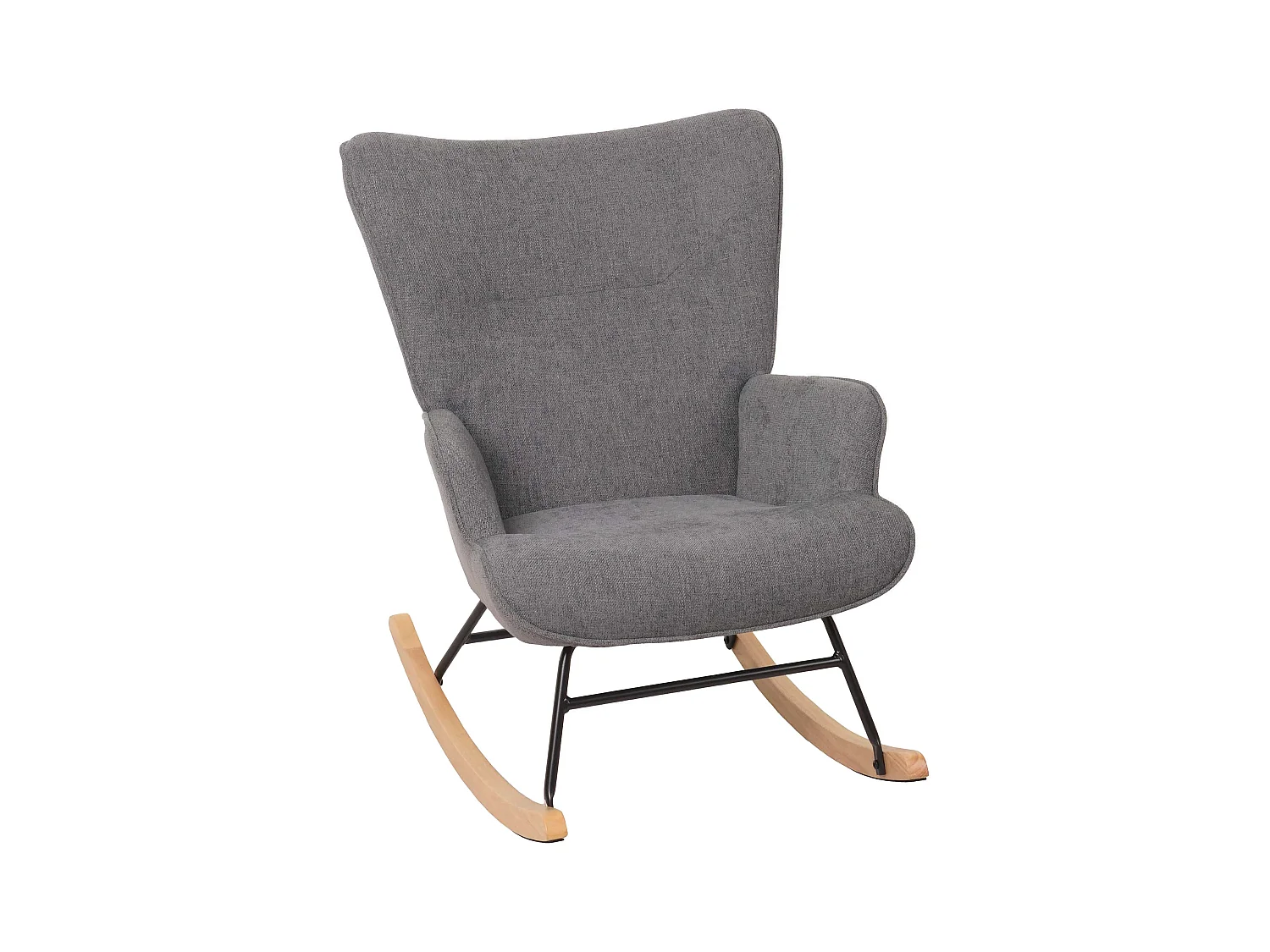 Fauteuil à bascule relaxation métal marron 70 x 33 x 70 cm 04_0006912