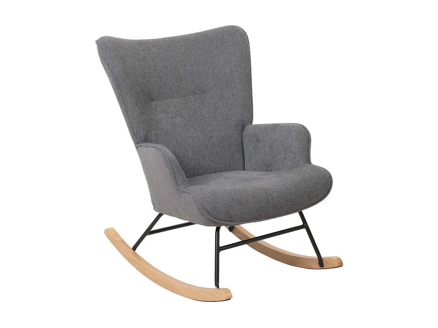 Fauteuil à bascule relaxation métal marron 70 x 33 x 70 cm 04_0006912