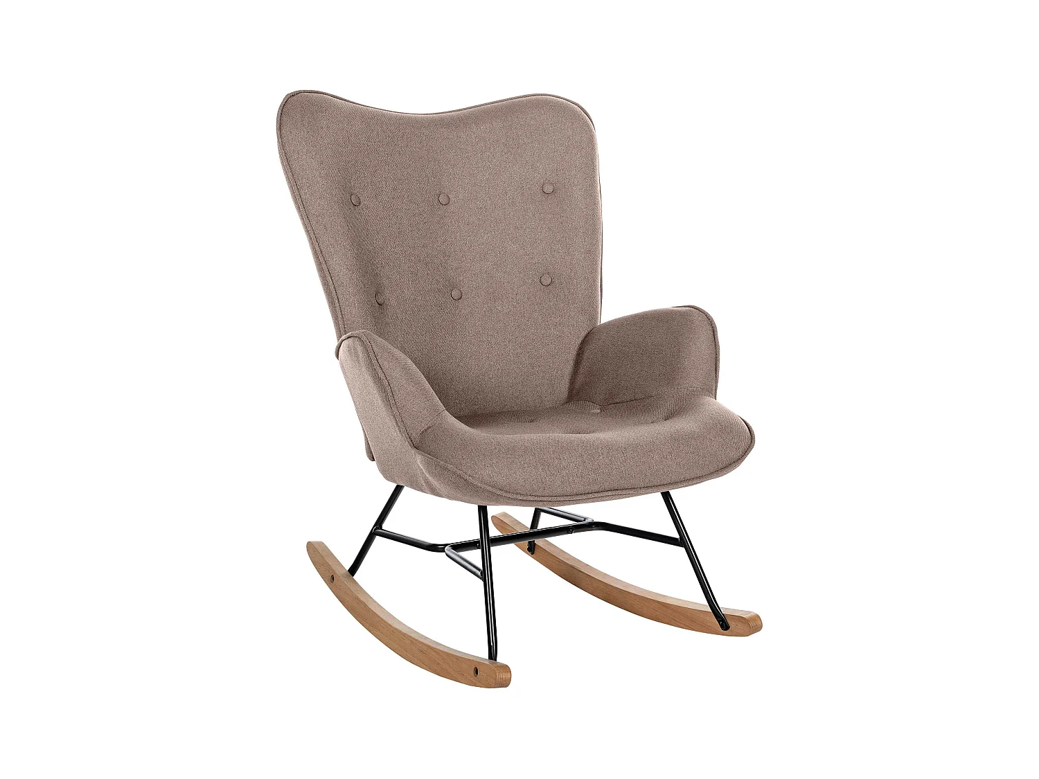 Fauteuil à bascule rocking métal marron 71 x 88 x 98 cm 10_0003808