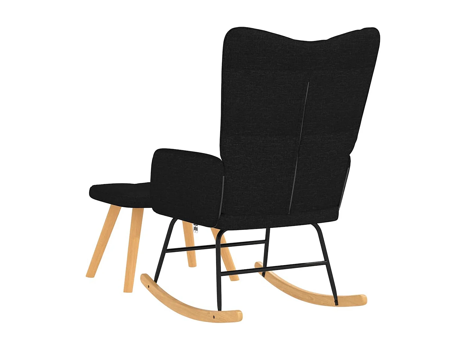 Fauteuil à bascule d'allaitement tissu noire 61 x 78 x 98 cm DEC028829