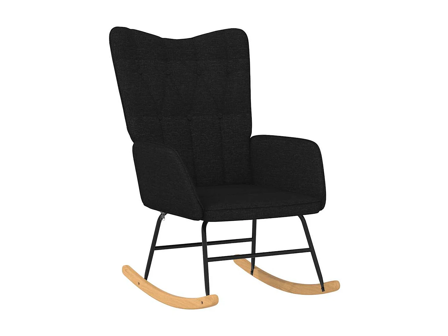Fauteuil à bascule d'allaitement tissu noire 61 x 78 x 98 cm DEC028829
