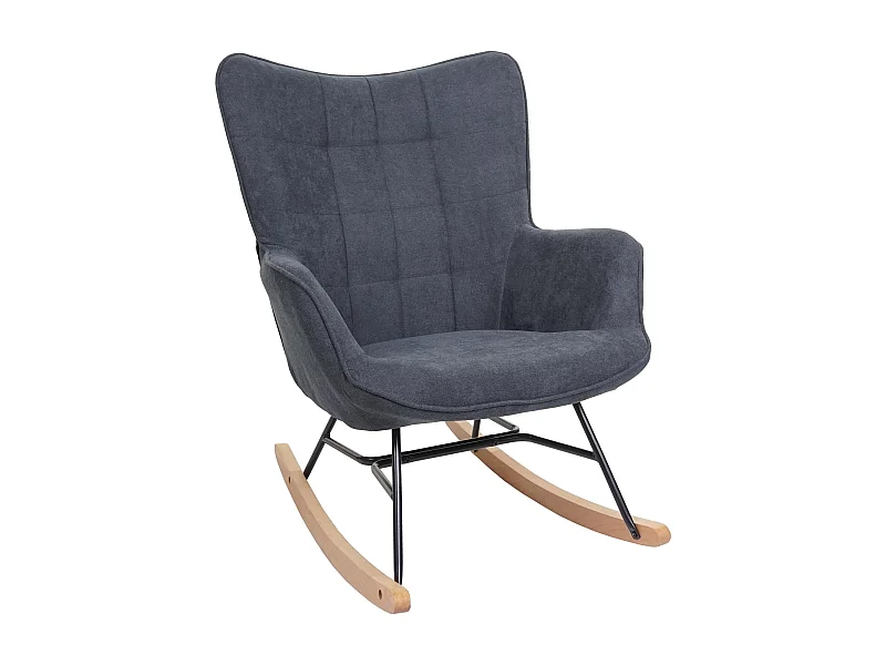 Fauteuil à bascule chaise tissu 64 x 49 x 72 cm 04_0006901